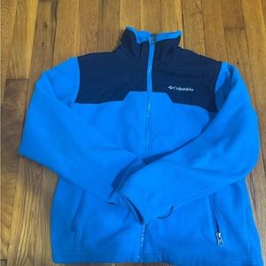 Columbia Bright Blue Fleece Jacket with Navy Accents